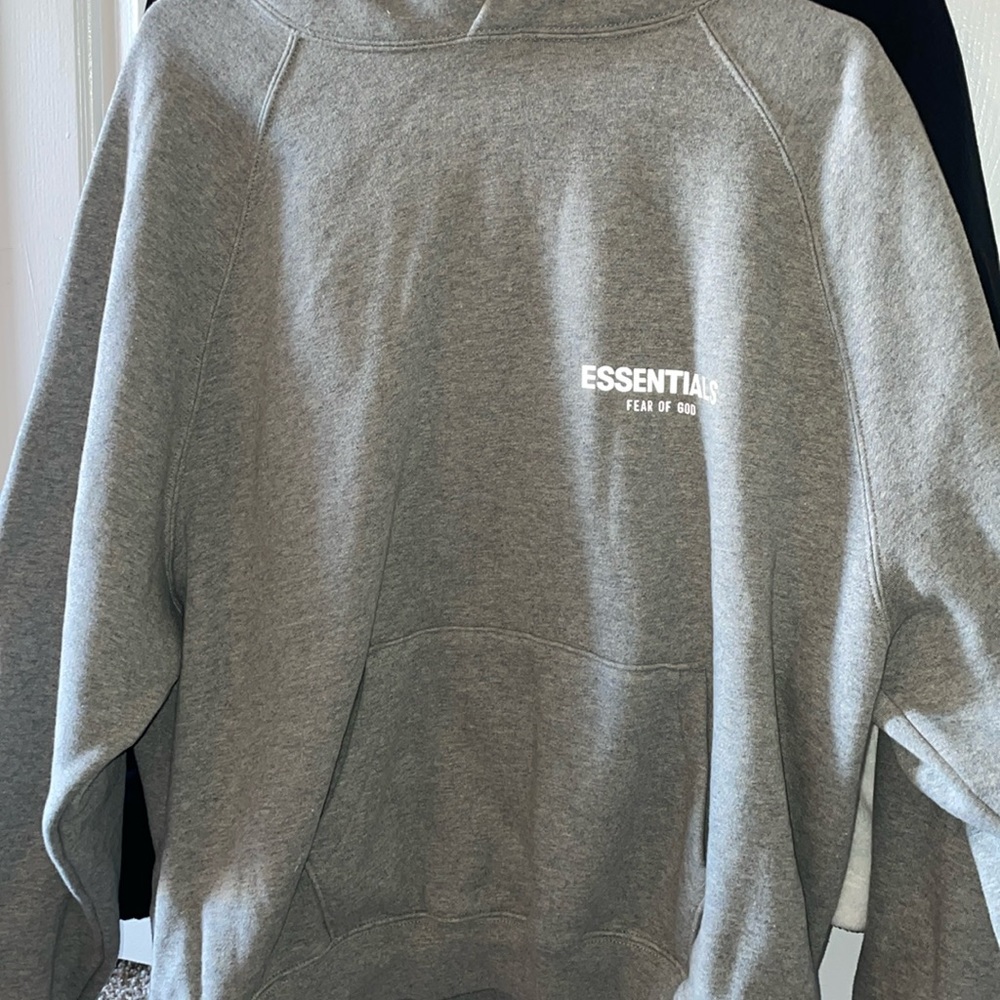 Grey fear of god sweater